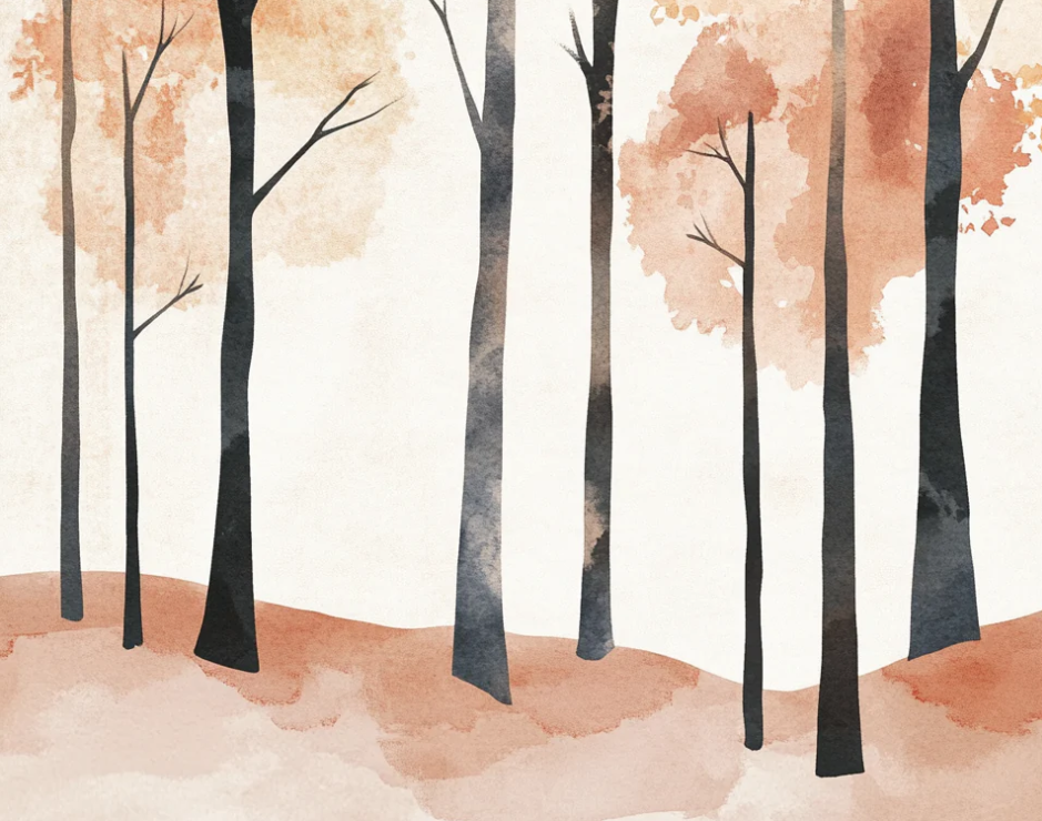 Embrace Autumn's Whisper: A Minimalist Watercolor Journey