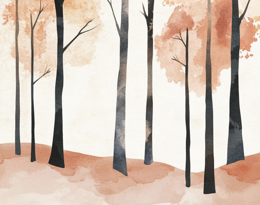 Embrace Autumn's Whisper: A Minimalist Watercolor Journey