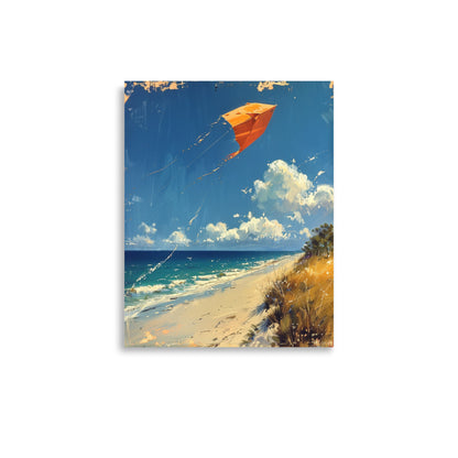 Coastal Breeze: Kite Flying on the Shimmering Shore