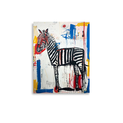 Zebra Zeal: A Vivid Canvas of Abstract Instincts