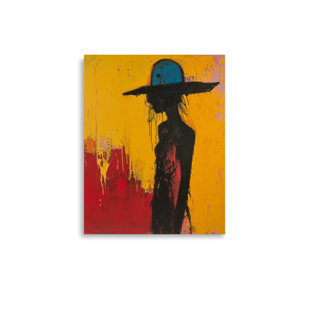 Silhouette of Intrigue: Abstract Woman in Hat