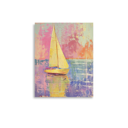 Sailing into the Sunset: Abstract Nautical Art