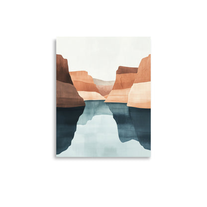 Lake Powell Serenity – Minimalist Watercolor Landscape