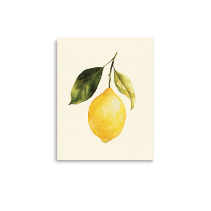 Citrus Charm: Minimalist Watercolor of a Lemon