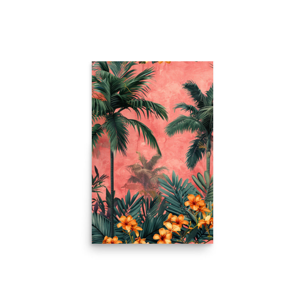 Exotic Floral Paradise: Tropical Flora on Coral