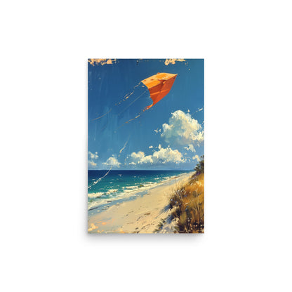 Coastal Breeze: Kite Flying on the Shimmering Shore