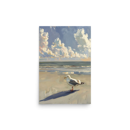 Seashore Solitude: A Seagull's Coastal Haven