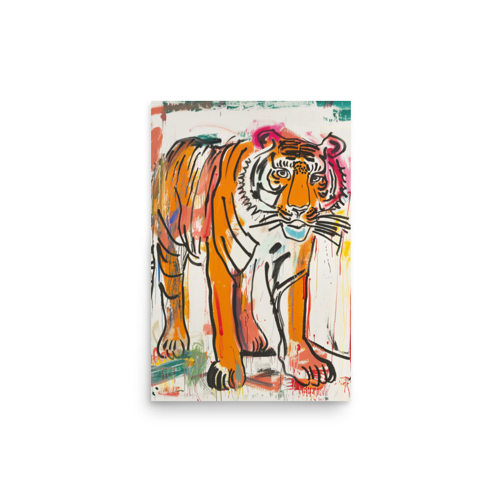 Tiger in Motion: An Abstract Expression of Wild Majesty