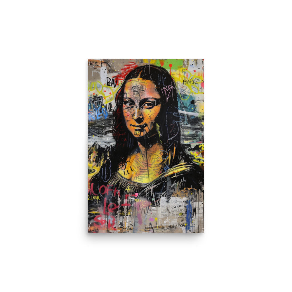 Modern Mona Lisa: Graffiti Fusion Portrait