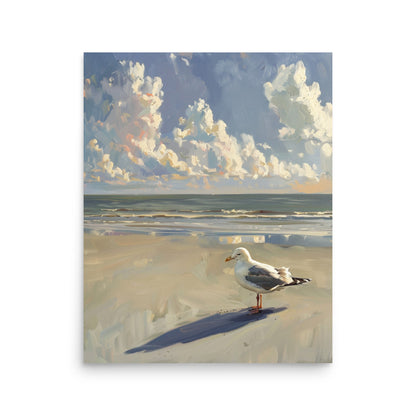 Seashore Solitude: A Seagull's Coastal Haven