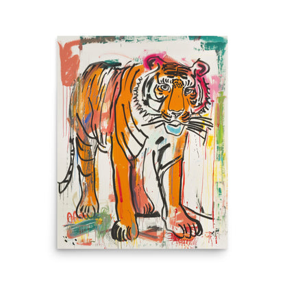 Tiger in Motion: An Abstract Expression of Wild Majesty