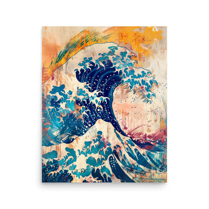 Oceanic Majesty: Modern Tribute to Hokusai's Wave