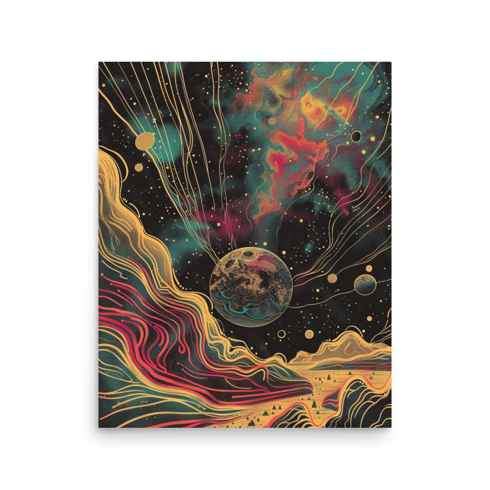 Surreal Galaxy Art: Vibrant Cosmic Illustration