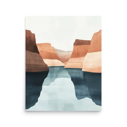 Lake Powell Serenity – Minimalist Watercolor Landscape