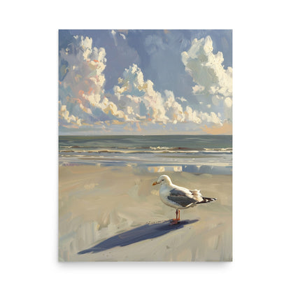 Seashore Solitude: A Seagull's Coastal Haven