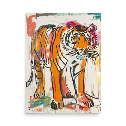 Tiger in Motion: An Abstract Expression of Wild Majesty