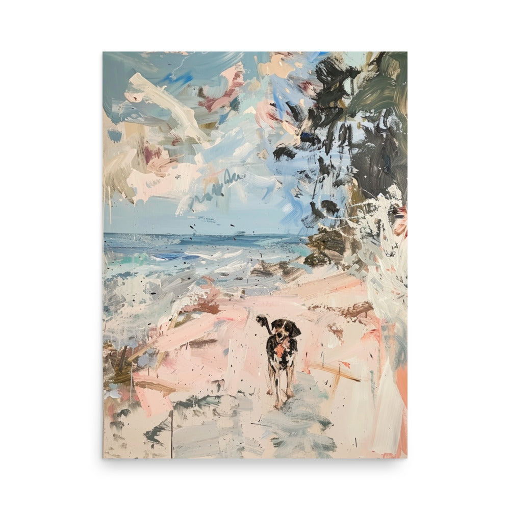 Seaside Sentiment: Canine Companionship by the Shore