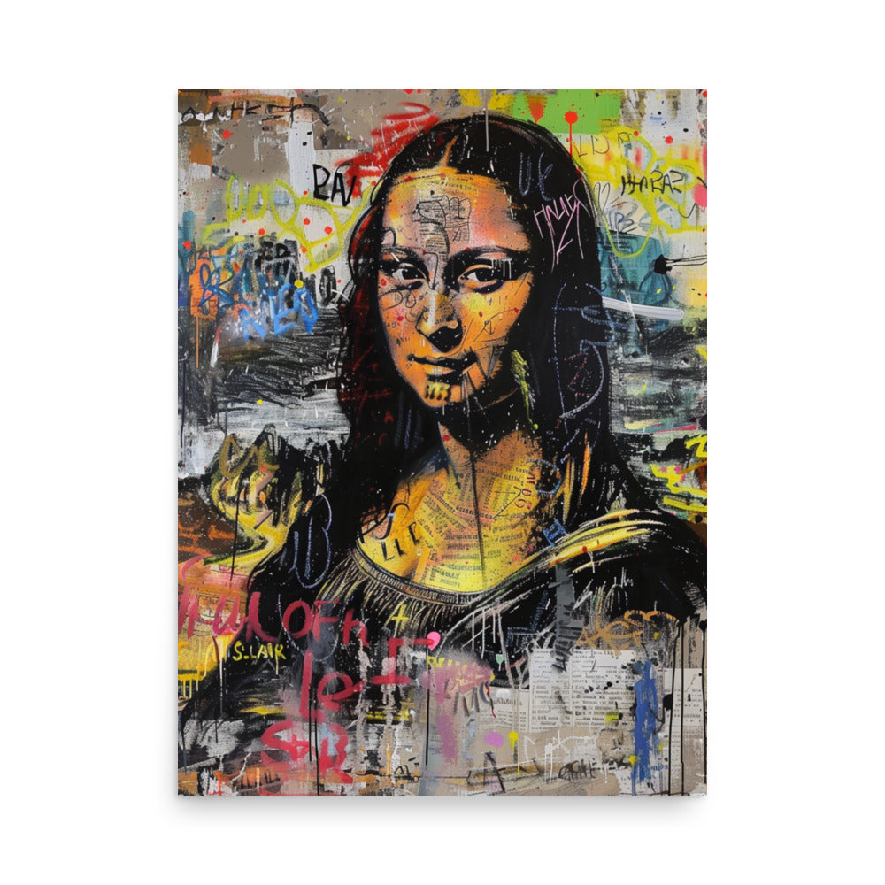 Modern Mona Lisa: Graffiti Fusion Portrait