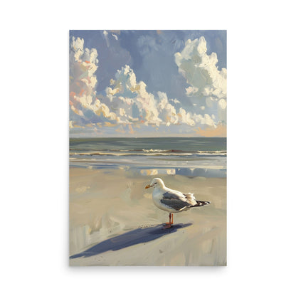 Seashore Solitude: A Seagull's Coastal Haven