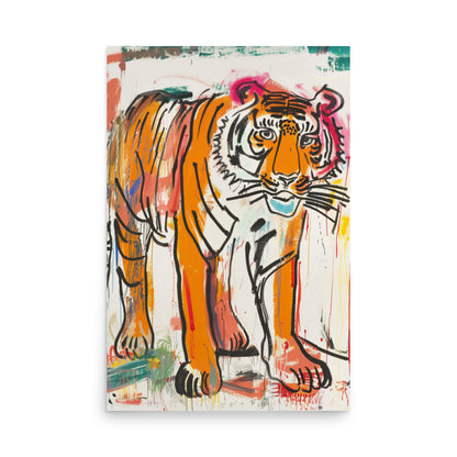 Tiger in Motion: An Abstract Expression of Wild Majesty