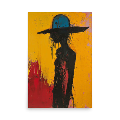 Silhouette of Intrigue: Abstract Woman in Hat