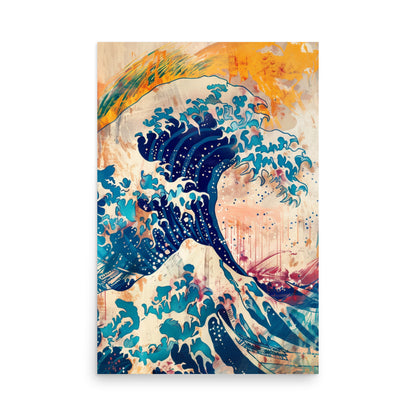 Oceanic Majesty: Modern Tribute to Hokusai's Wave