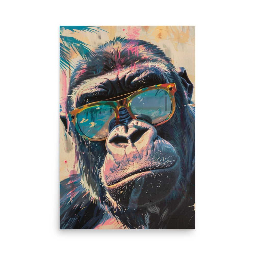 Primal Cool: The Stylish Gorilla Portrait