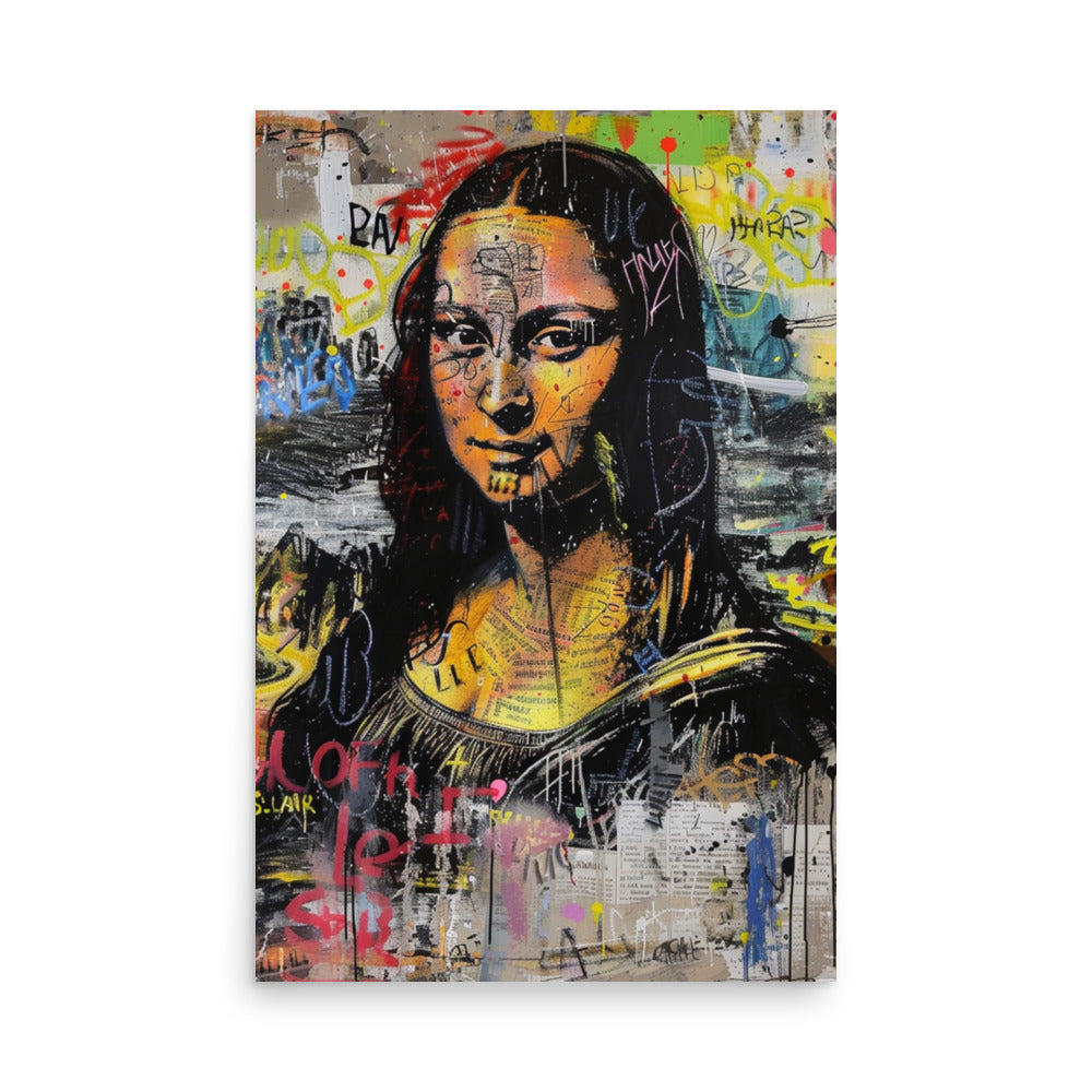 Modern Mona Lisa: Graffiti Fusion Portrait