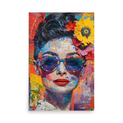 Vibrant Audrey Hepburn Portrait