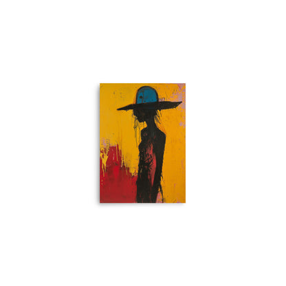 Silhouette of Intrigue: Abstract Woman in Hat