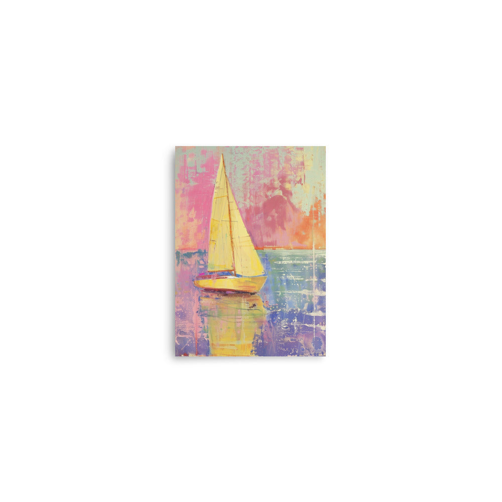 Sailing into the Sunset: Abstract Nautical Art