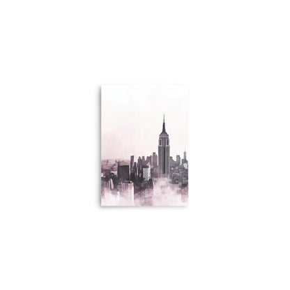 New York City Skyline – Minimalist Watercolor Urban Elegance