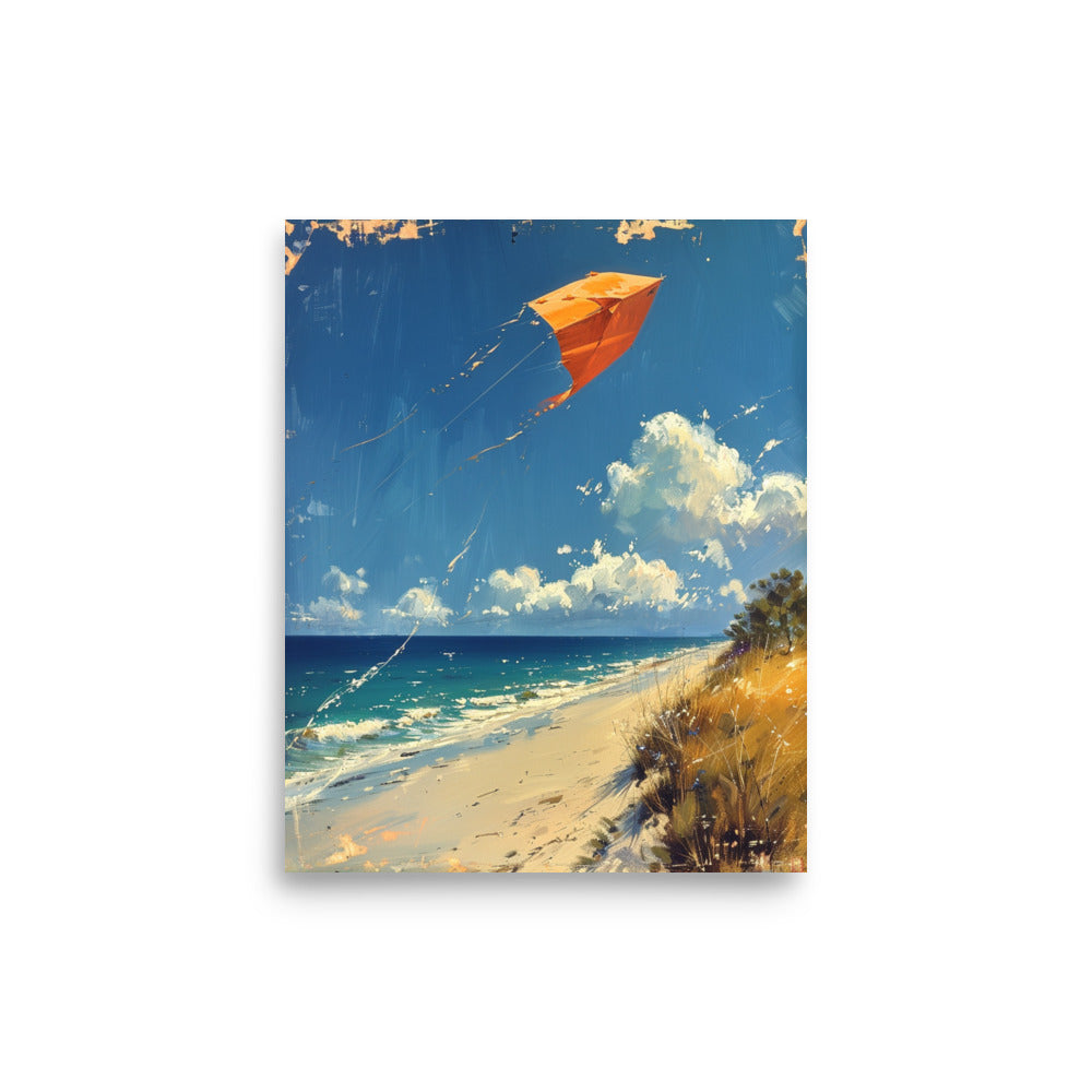 Coastal Breeze: Kite Flying on the Shimmering Shore