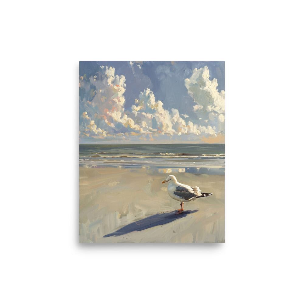 Seashore Solitude: A Seagull's Coastal Haven