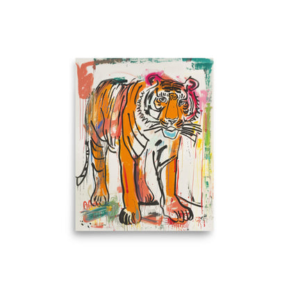 Tiger in Motion: An Abstract Expression of Wild Majesty