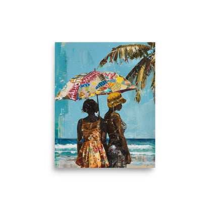 Seaside Companionship: Under the Mosaic Canopy