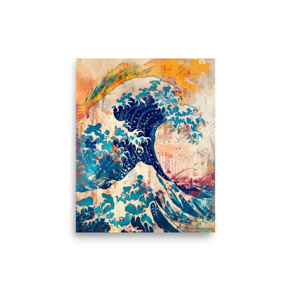 Oceanic Majesty: Modern Tribute to Hokusai's Wave