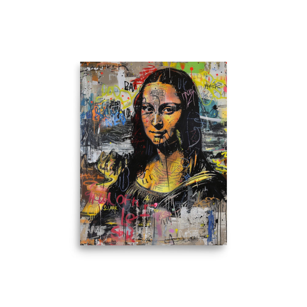 Modern Mona Lisa: Graffiti Fusion Portrait